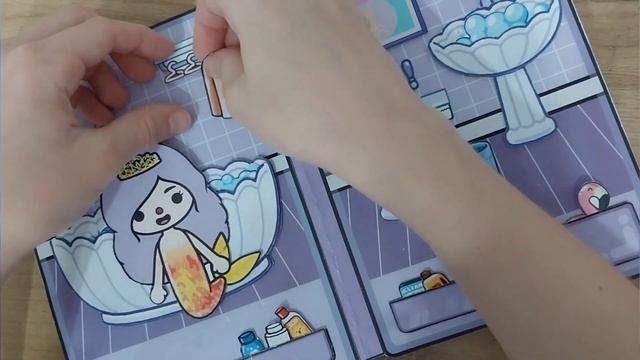 Сделала бумажный домик для русалки по игре тока бока Mikolkis