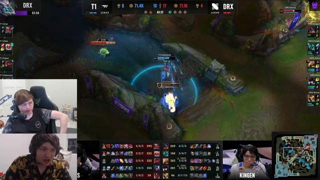 Sneaky and Meteos react to DRX vs T1 game 5 Final fight