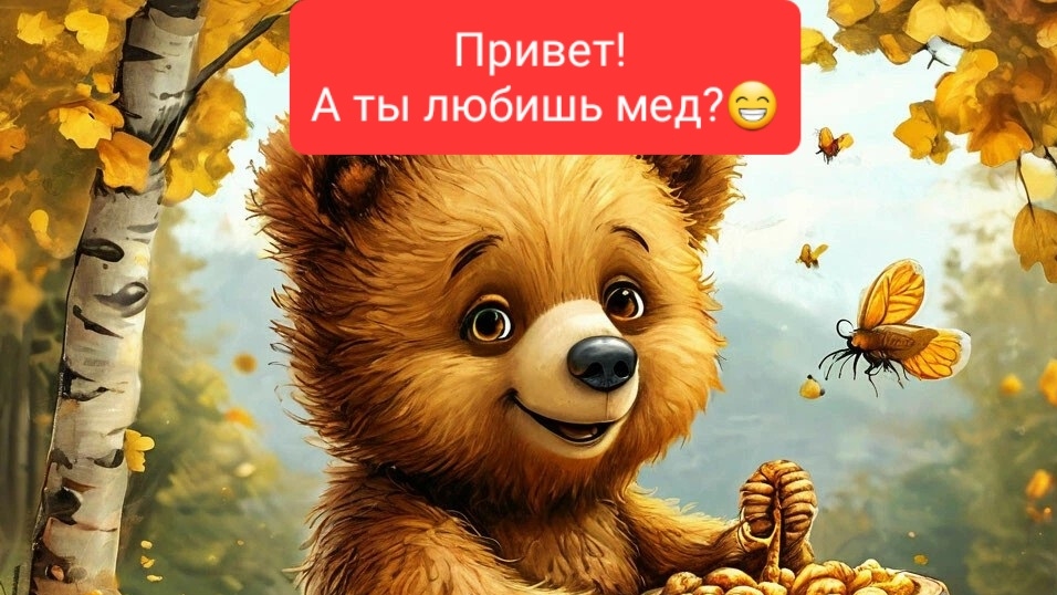 Привет от медведя Мёдика!👋👋👋