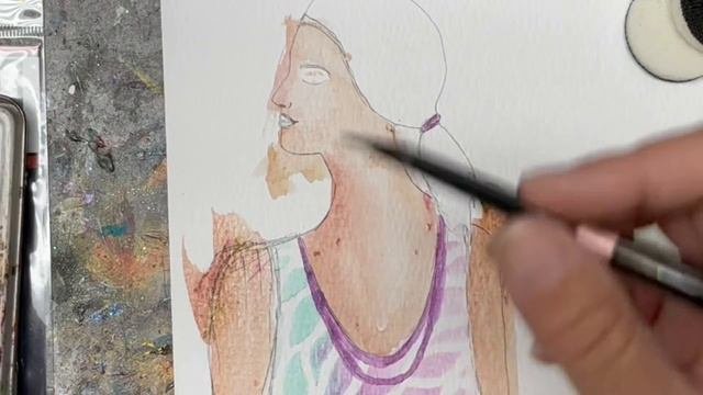 Dina Wakley Mixed Media Paper Dolls by Milagros Rivera