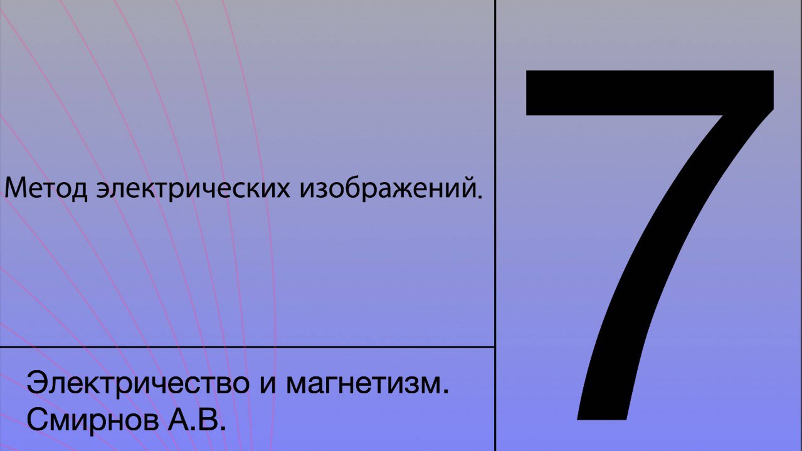 Метод электрических изображений| Лекция 7 | Электричество и магнетизм | А. В. Смирнов