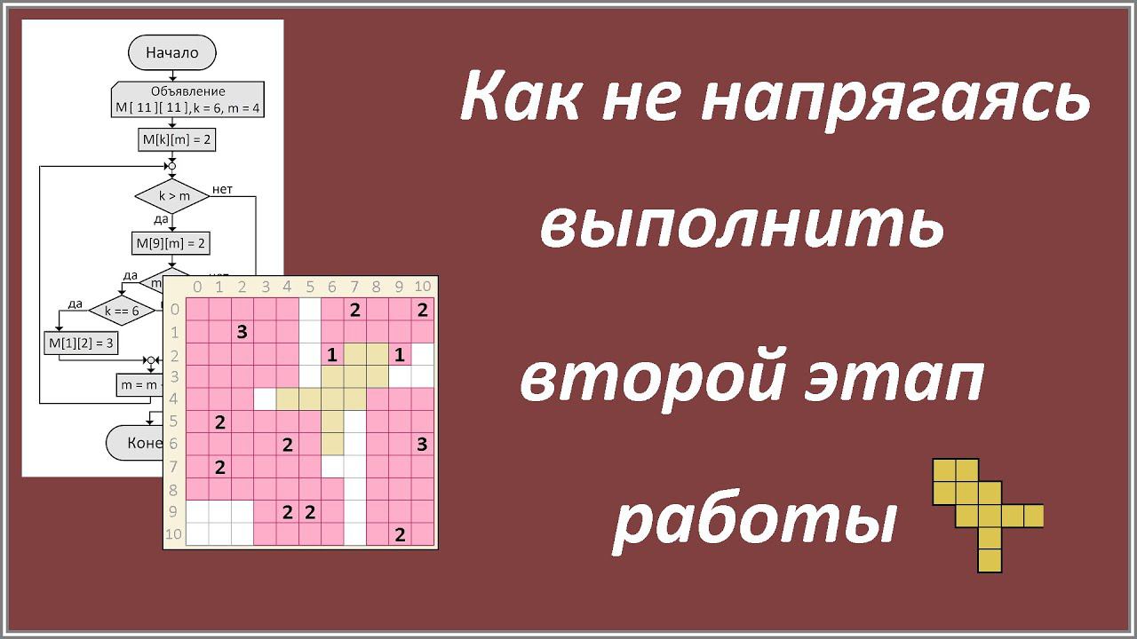 Как не напрягаясь выполнить второй этап работы