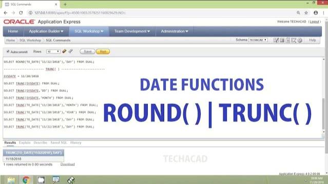 Oracle Tutorial - Date Functions ROUND | TRUNC