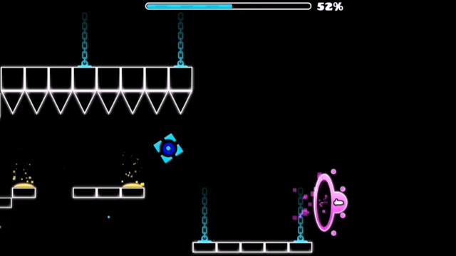 Прошёл уровень base after base в geometry Dash