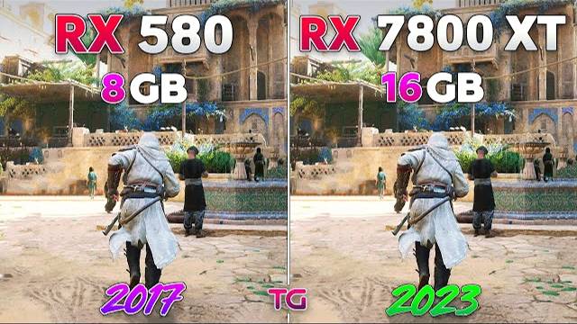 RX 580 vs RX 7800 XT - 6 Years Difference