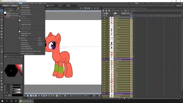 17 урок Анимируйте куклу My Little Pony в OpenToonz