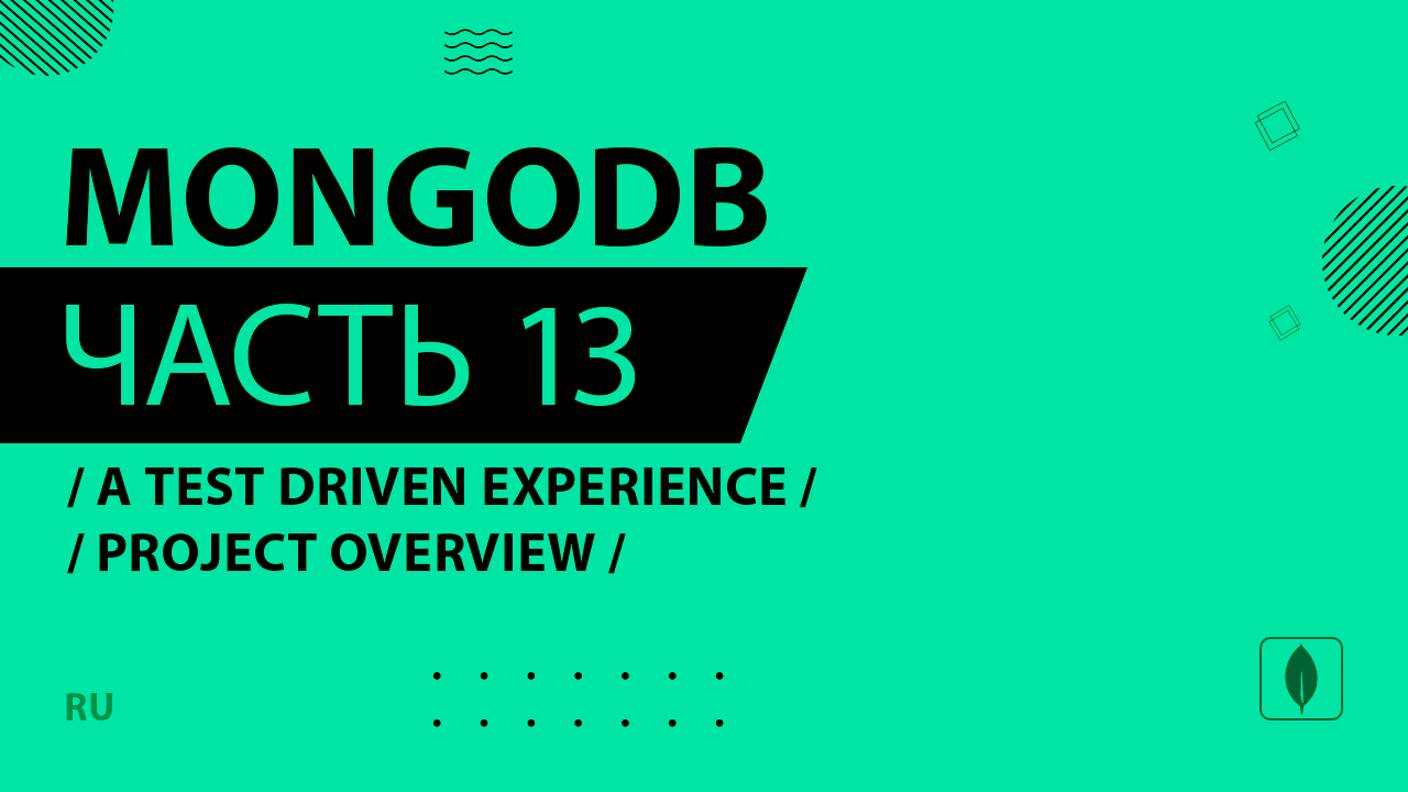 MongoDB - 013 - A Test Driven Experience - Project Overview