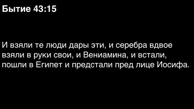 День 12. Библия за год. Книга Бытия. Главы 42-44.