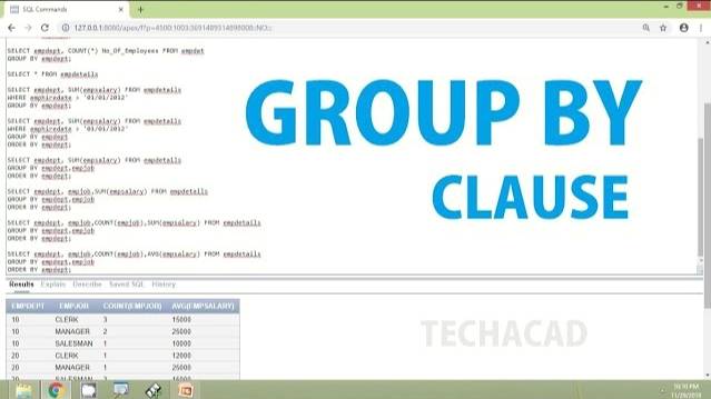 Oracle Tutorial - Group By Clause