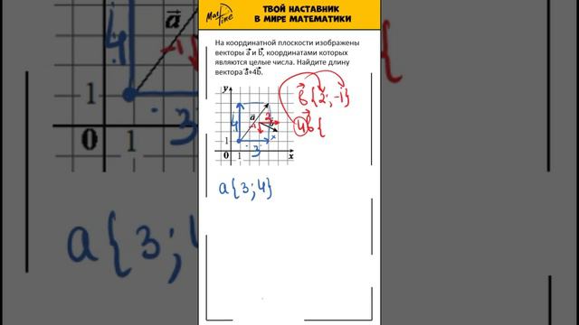 Векторы. ЕГЭ профиль математика #маттайм #математика #вектор #егэматематика #егэ #профиль