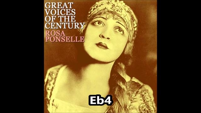 THE MEDIUM REGISTER - Rosa Ponselle's clear low head voice