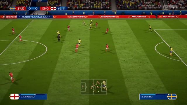 Швеция-Англия 1/4 финала 07.07.18 ЧМ-2018 FIFA18 PS4