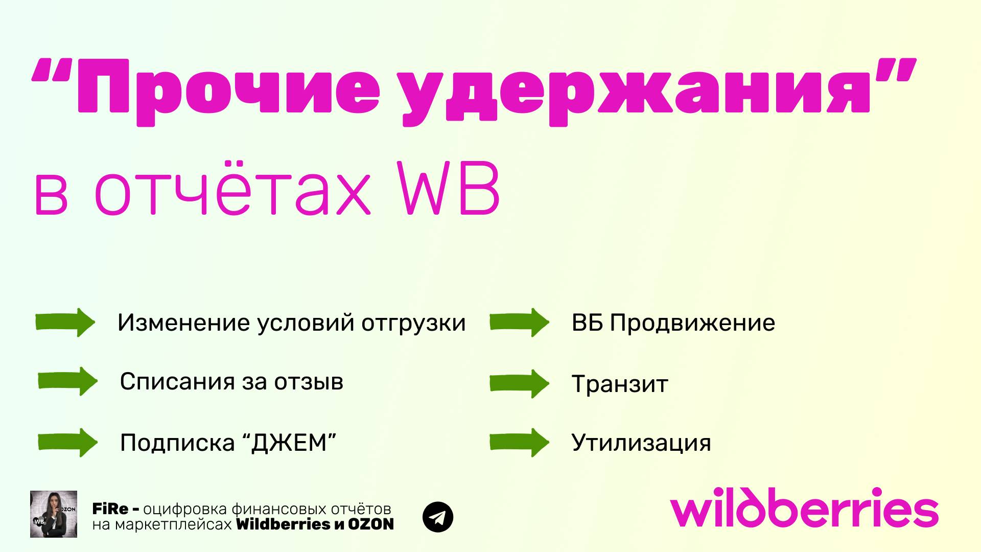 ПРОЧИЕ УДЕРЖАНИЯ в отчётах WB - что входит? Почему суммы по рекламе не совпадают?