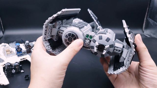 Lego 75348 Mandalorian Fanh Fighter vs TIE Interceptor 75347 TIE Bomber Star Wars Toy Review 4K