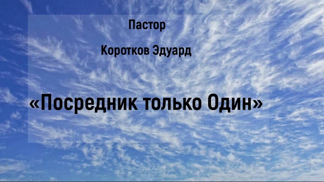 Посредник только Один