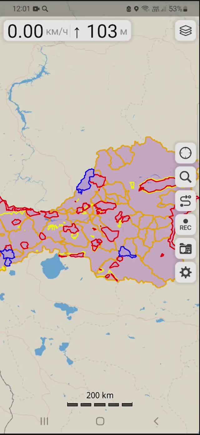 Карта охотничьих угодий Республики Тыва