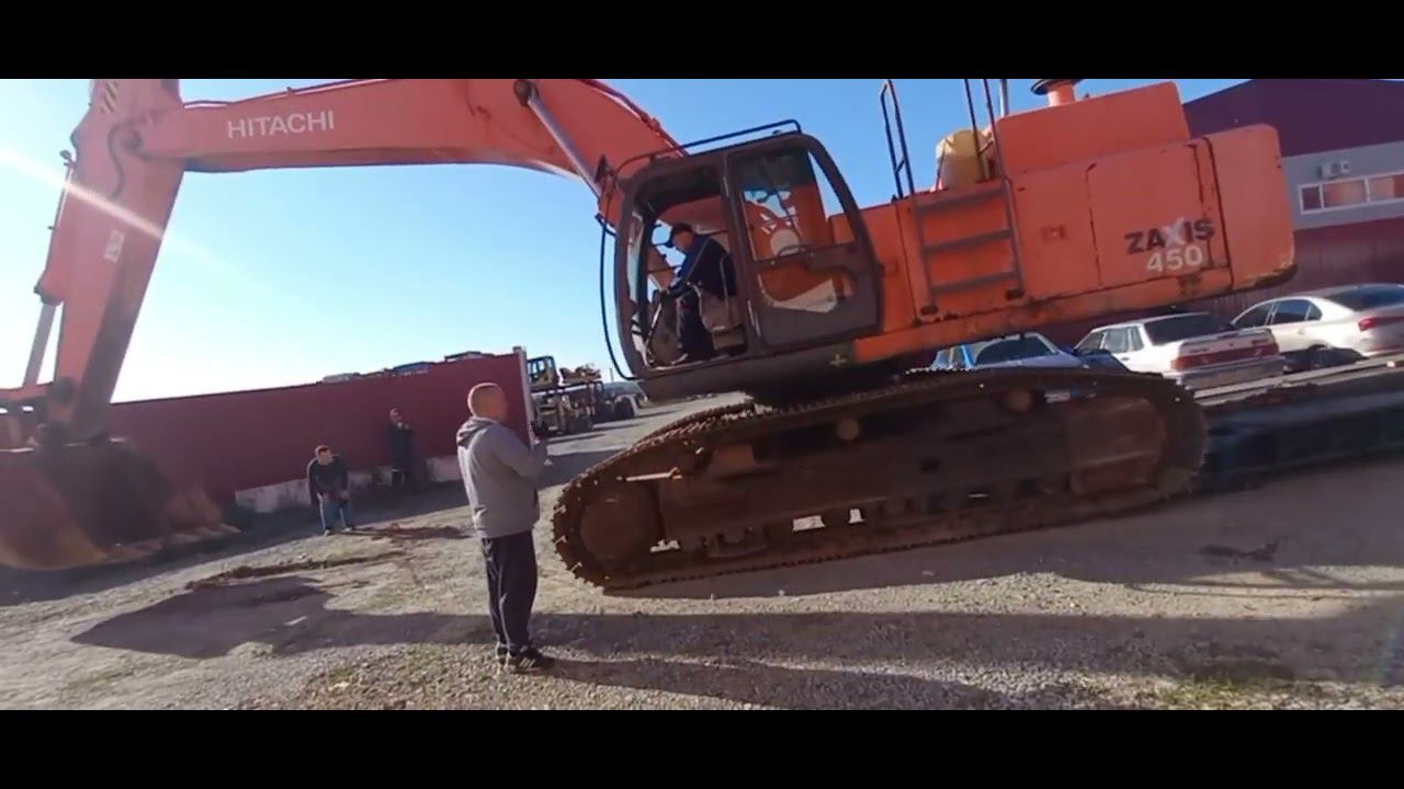 Выгрузка экскаваторов хитачи на разборку #excavator #разборка #экскаватор #hitachivideo #спецтехника