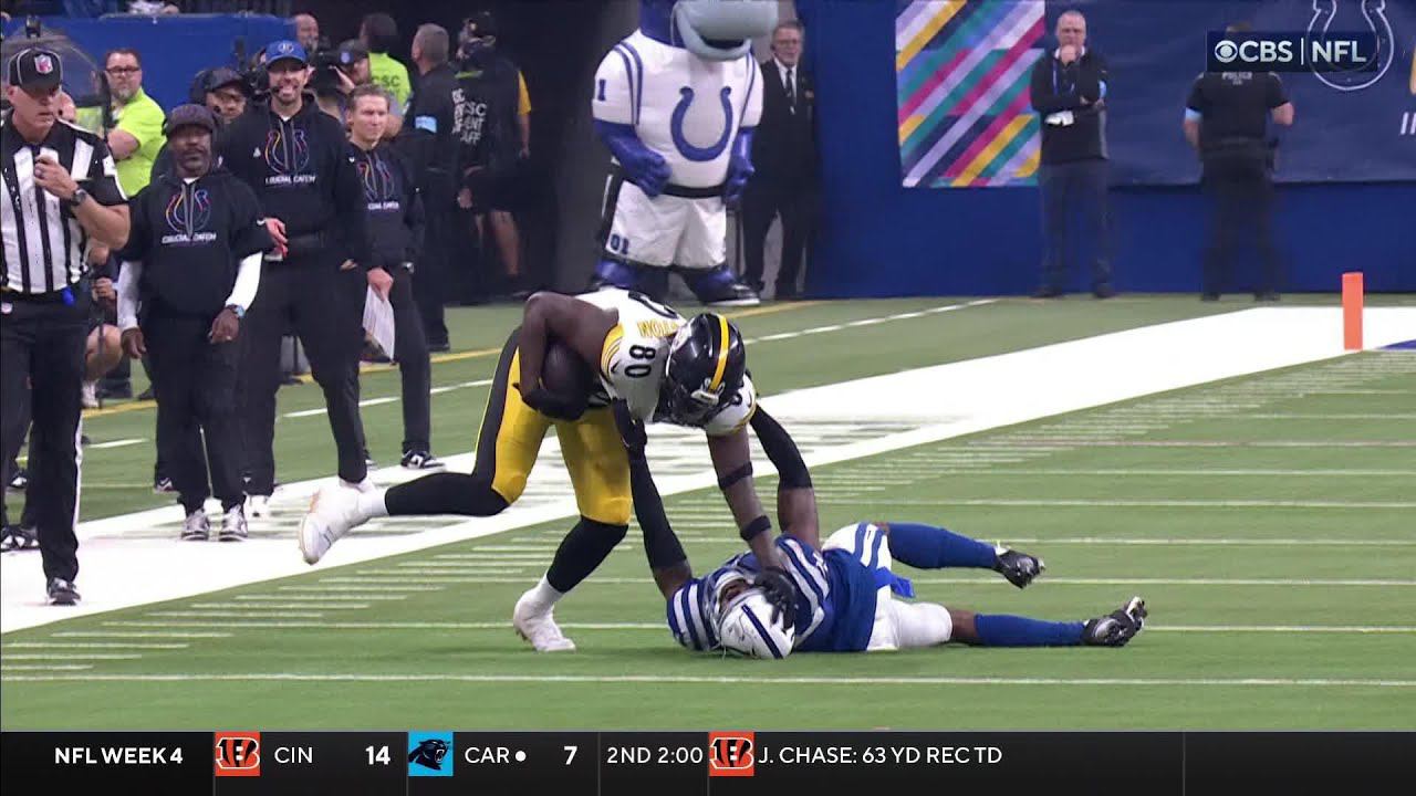 Stiff-arm and hurdle in same play! Darnell Washington does it all vs. Colts