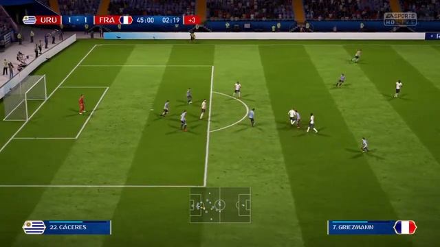 Уругвай-Франция 1/4 финала 06.07.18 ЧМ-2018 FIFA18 PS4