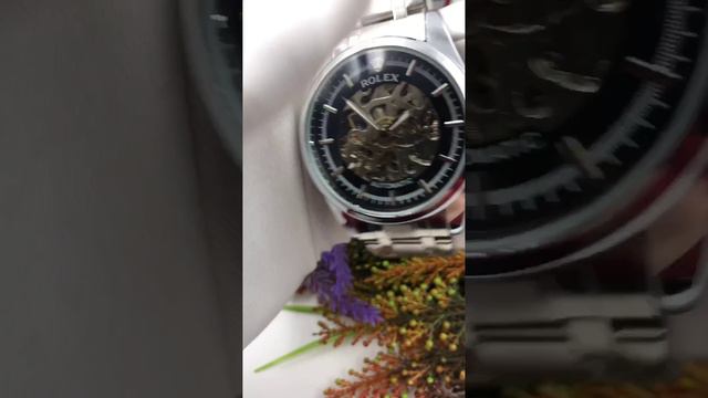 Часы Rolex, механические с автоподзаводом черные