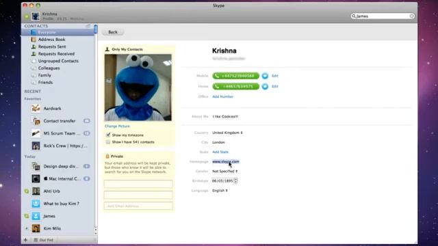 Skype 5.0 Beta for Mac OS X