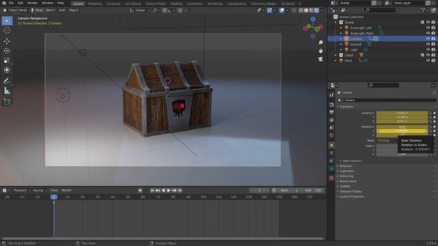 60 - Animating the Camera. MODELLING and ANIMATIONS for Beginners