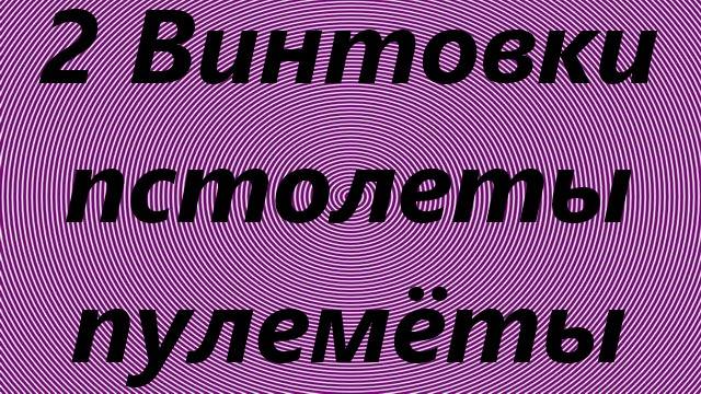 2) Винтовки пстолеты пулемёты