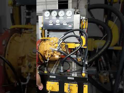 Проверка гидронасоса экскаватора CATERPILLAR 320DL стенде #гидравлика #экскаватора #cat #экскаваторы