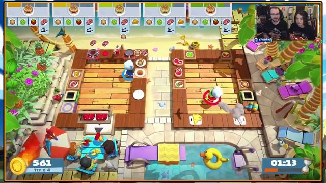 Overcooked 2 - Holiday Exile In The Surf & Turf DLC! World 1-1 To 2-1 - Episode 9