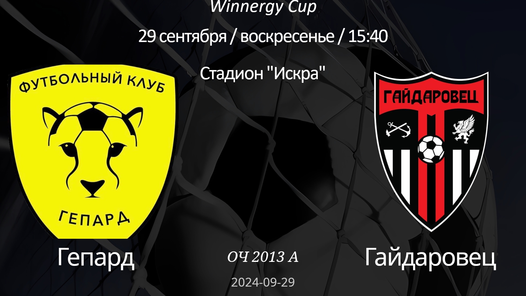 Гепард - Гайдаровец, 2013 А Winnergy Cup 29-09-2024