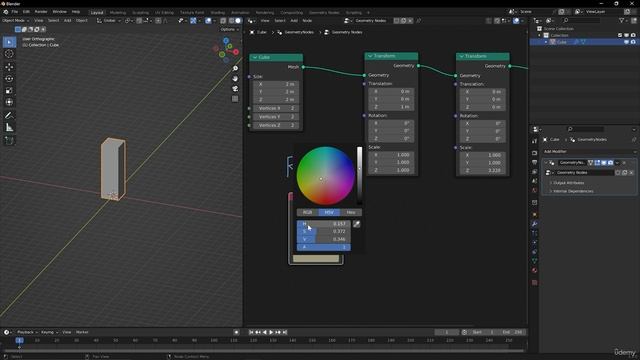 03. Basic Transformation - Part 2. BLENDER GEOMETRY NODES ANIMATION