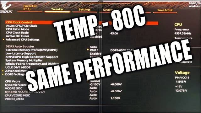 How to undervolt and overclock 7800X3D 7950X 7900X 7700X 7600X 7950X3D Best Temp and Performance