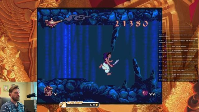 Aladdin на Nintendo Switch полное прохождение на стриме