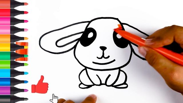 Bolalar uchun quyon rasm chizish | Рисование кролик для детей | Draw a rabbit for kids