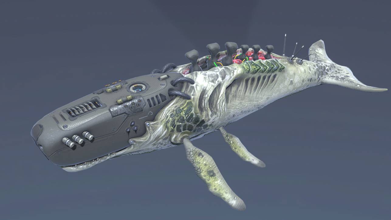 Biomechanical Whale Animated в 3D от iggy-design