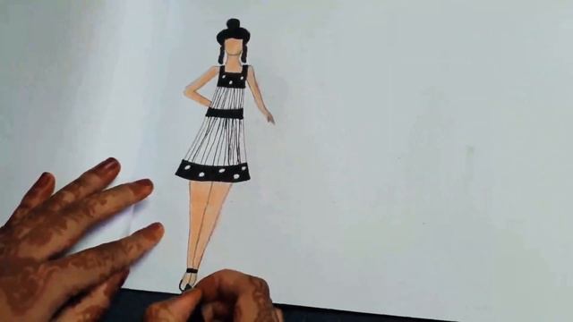 How to draw freestyle sketches / Stylish outfits/Easy step by step drawing