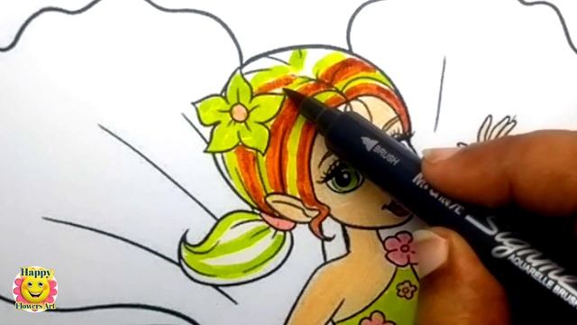 Barbie Coloring Video #73 | Coloring Barbie Thumbelina 🌼🌺🌼 Coloring Barbie Presents Thumbelina 🌼🌺🌼