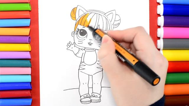 How to Draw a LOL Surprise Doll. LOL Doll BABY CAT