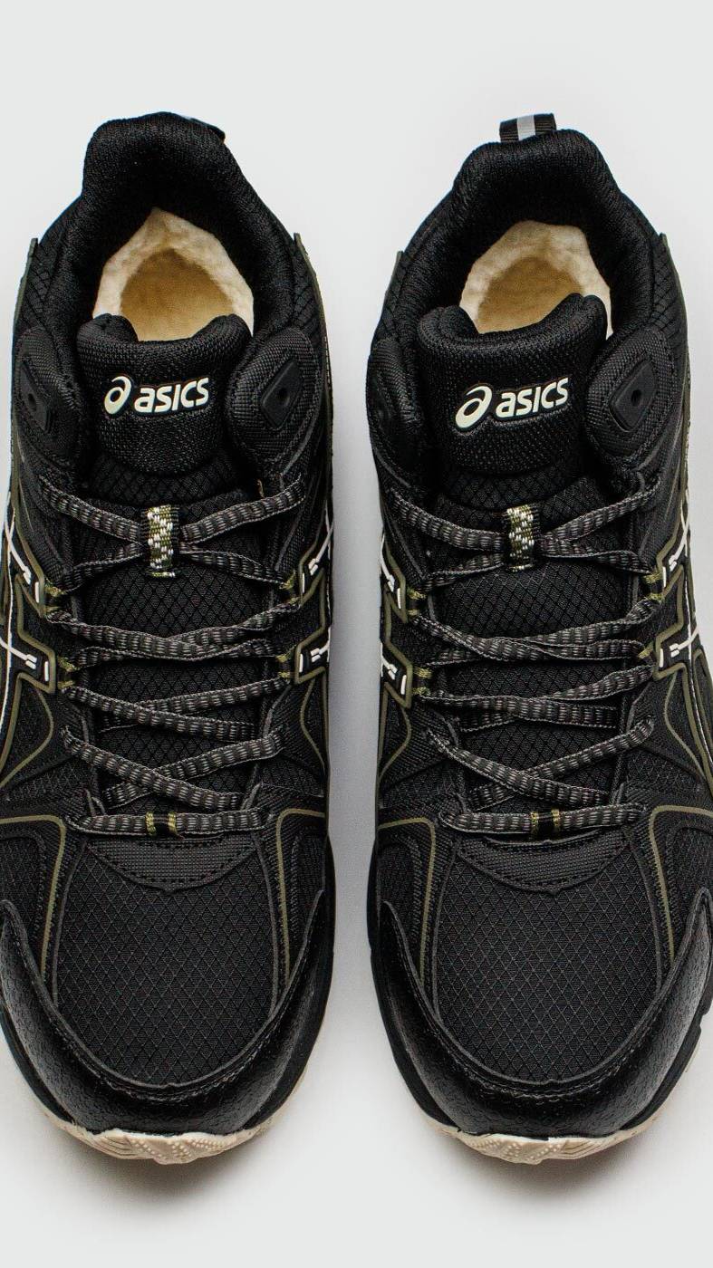 Кроссовки Asics Gel-Kahana 8 Mid Black Green with Fur