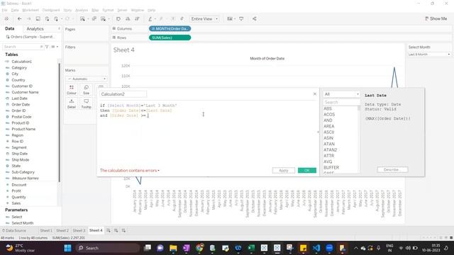 Tableau Tutorial : Show Last 3/6/9 Month Data