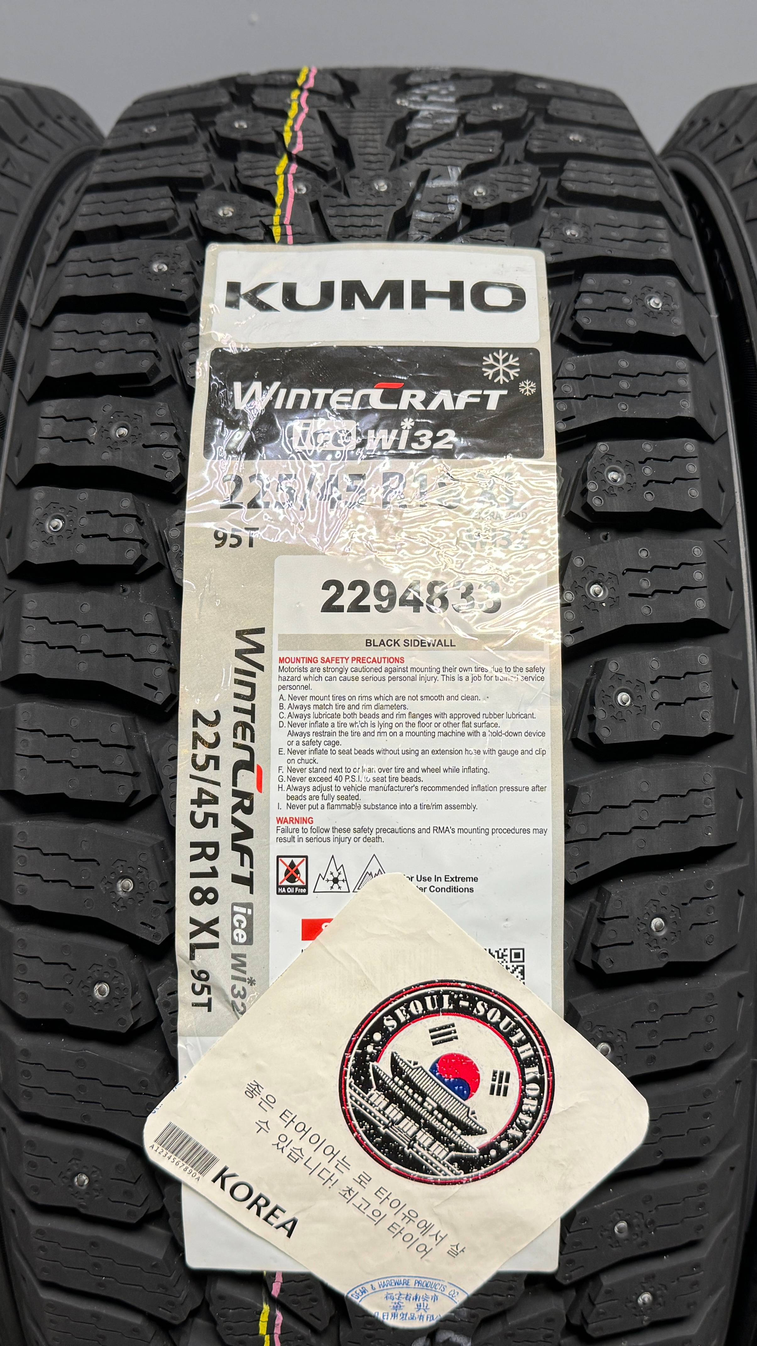 KUMHO WINTERCRAFT ICE WI32 225/45 R18 95T