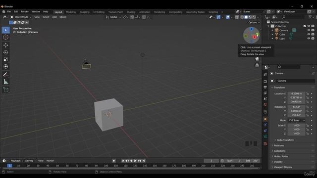 12. The Navigation Gizmo. BLENDER FOR BEGINNERS by Bowas Muke