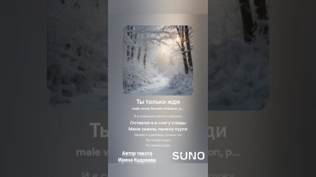 Ты только жди муз.исп.видео Suno ai текст Ирина Кудряева