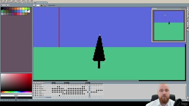 130. Cast shadow in nature. PIXEL ART Master Course