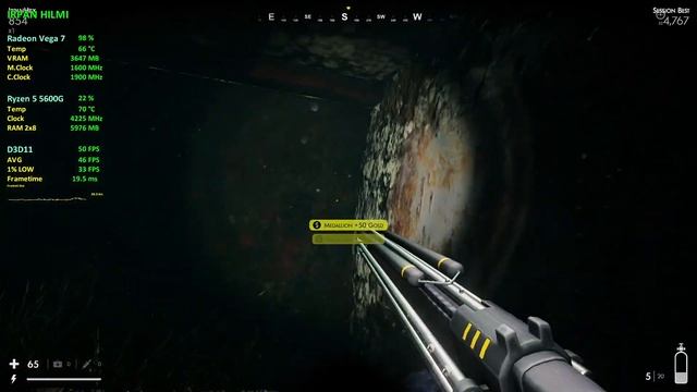 Death in the Water 2 | Ryzen 5 5600G Vega 7 | 1080p Performance Test