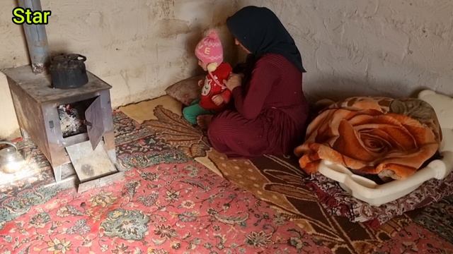 "Mountain mother's love:🤱💞 raising her children in difficult conditions"