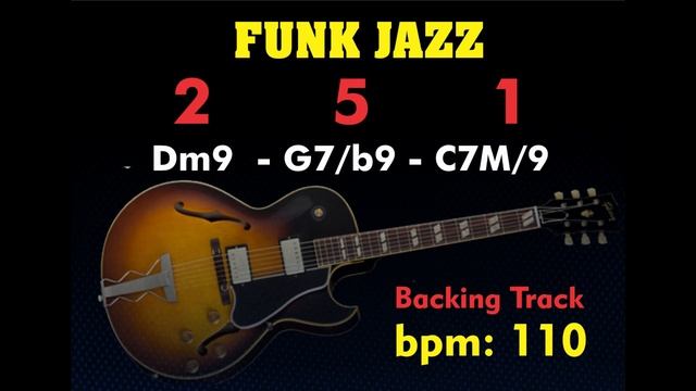 Funk Jazz 2 5 1 - Guitar Backing Track for improvise