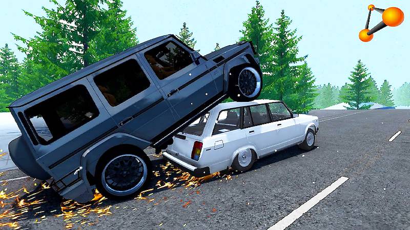 BeamNG Drive - Реалистичные автомобильные аварии и погони и ДТП. Бимка.