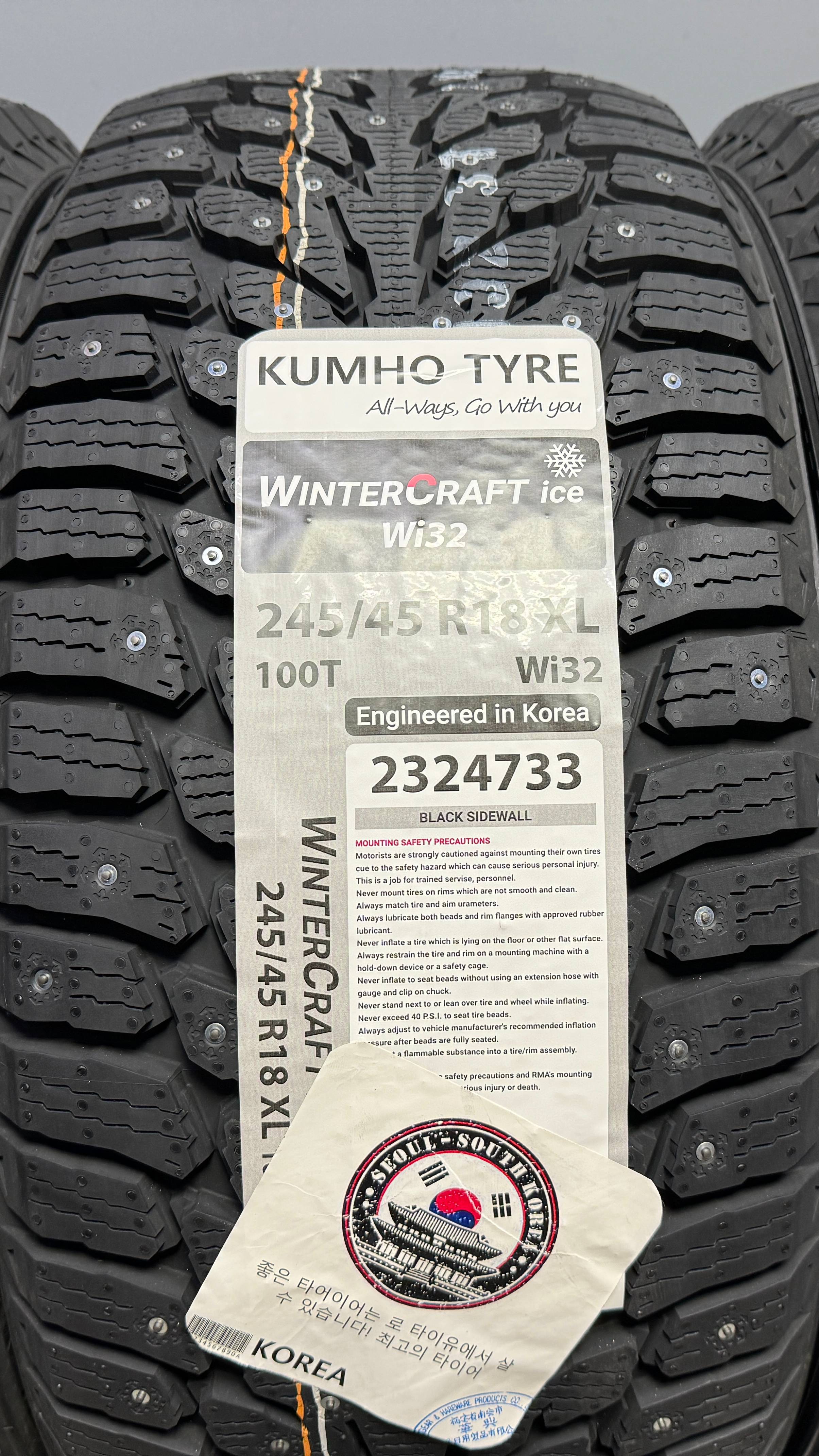 KUMHO WINTERCRAFT ICE WI32 245/45 R18 100T