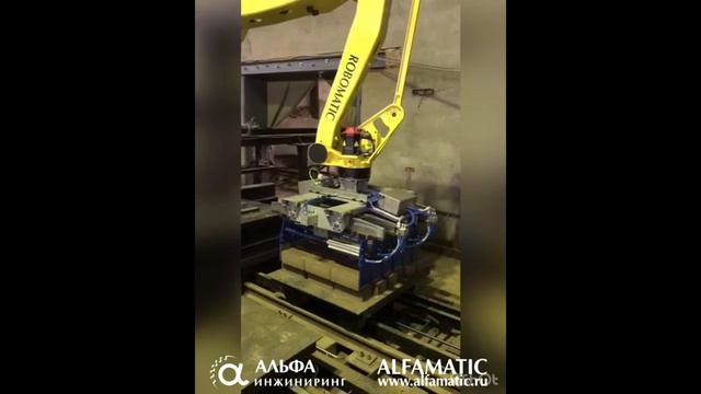 Паллетирование кирпичей при помощи робота Fanuc